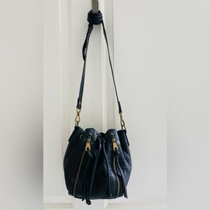 Joelle Hawkens Lamb Leather Dakota Mini Crossbody Bucket Bag 🖤